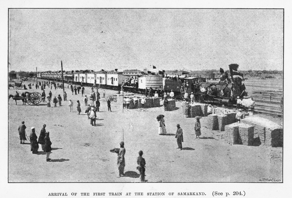 Die Eisenbahn erreicht Samarkand 1888